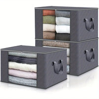 Cajas Organizadoras de Tela con Visor (Set x3)